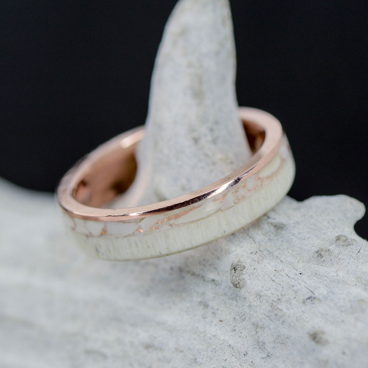 Crushed Elk Ivory, Antler Ring