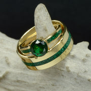 Emerald Solitaire & Malachite