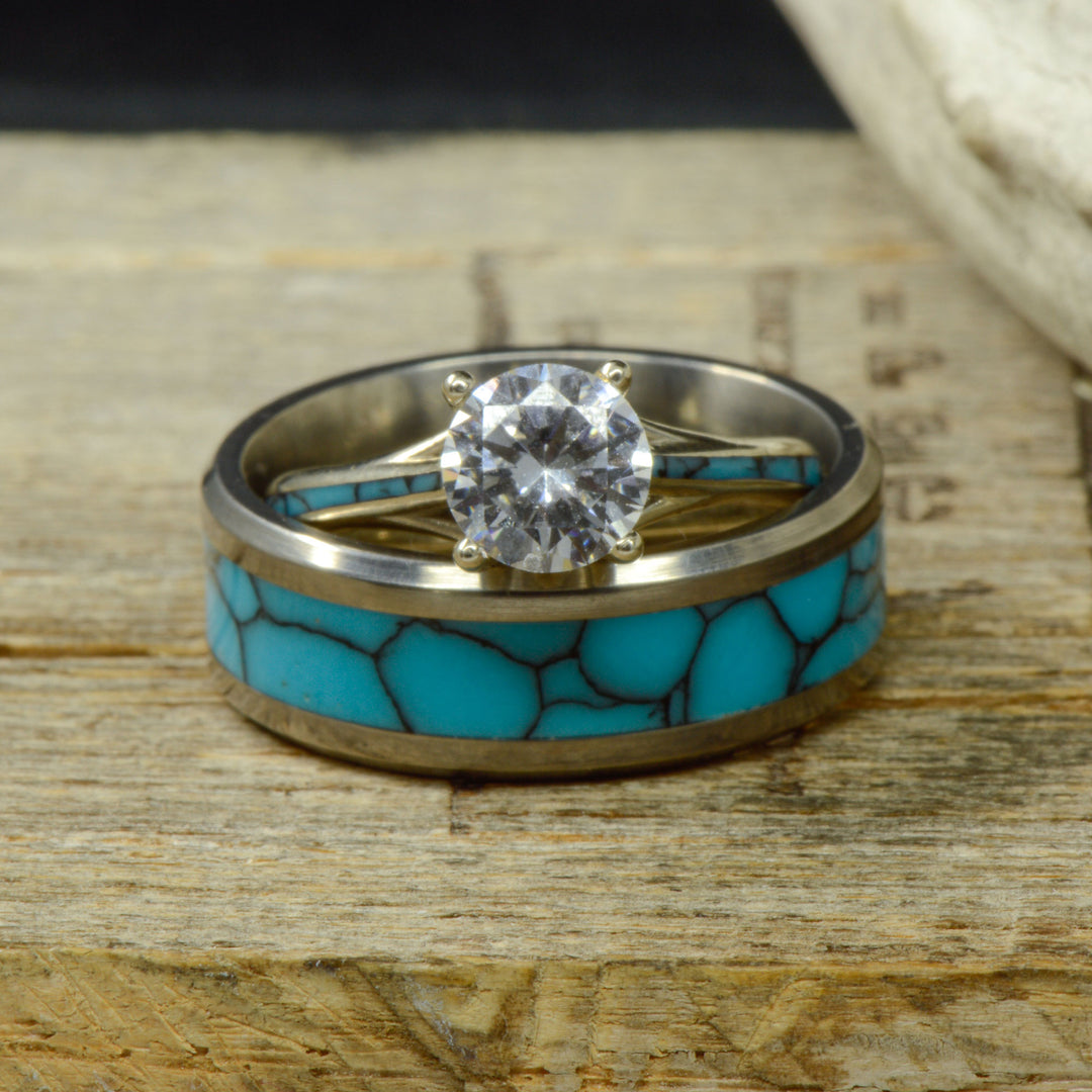 Diamond Solitaire & Turquoise