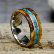 Spalted Maple Wood & Turquoise
