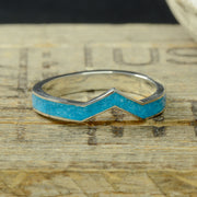 Gold or Silver Turquoise V-Ring