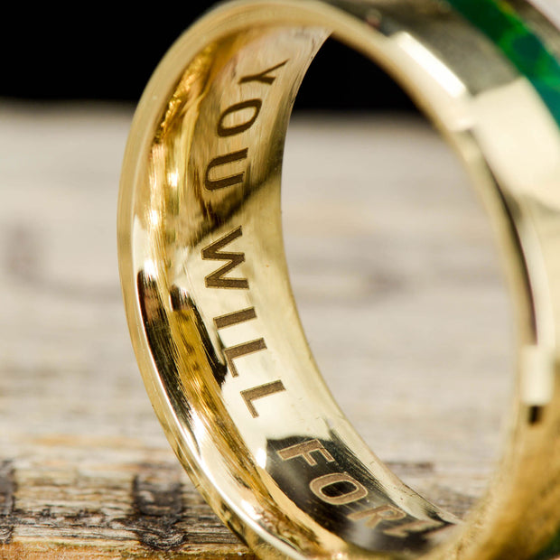Custom Engraved Message Cigar Band Ring, Gold Filled Ring – AMYO Jewelry