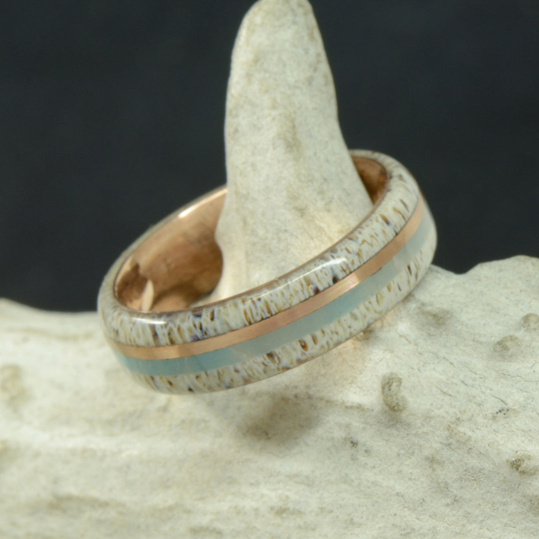 Elk Antler, Rose Gold, Larimar