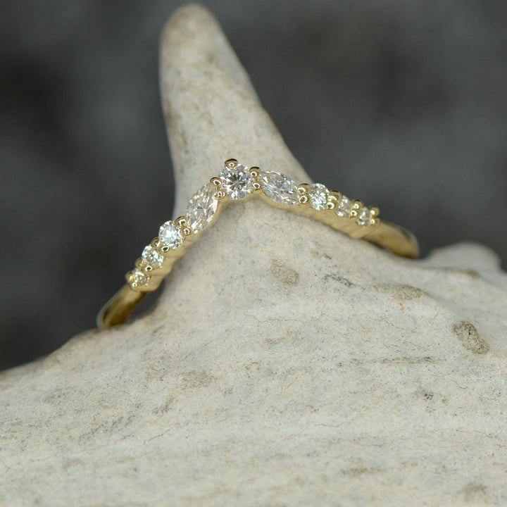 Yellow Gold Diamond Stacking Band