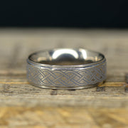 Metal Band with Celtic Knot Engraving