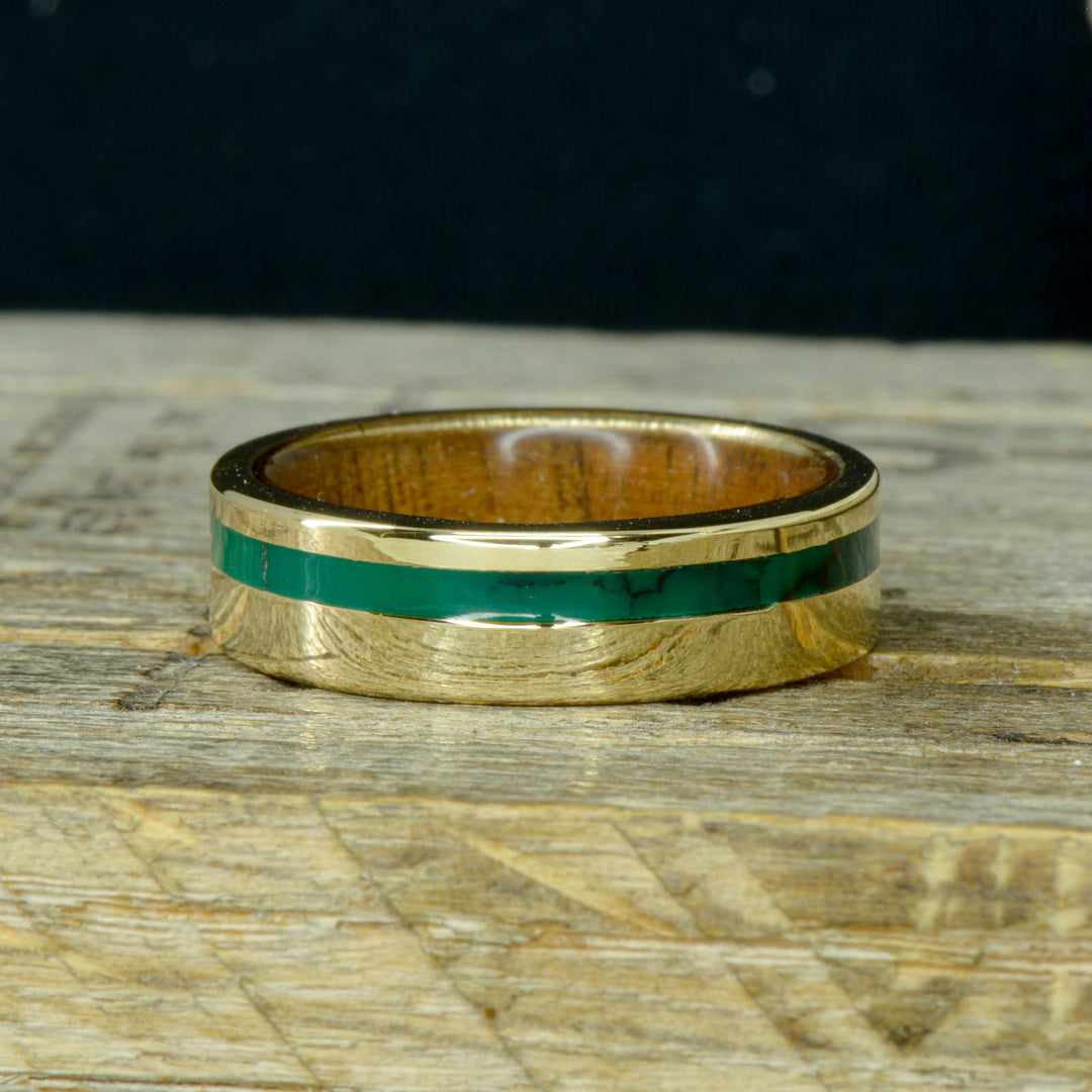 Yellow Gold, Imperial Jade, & Koa Sleeve