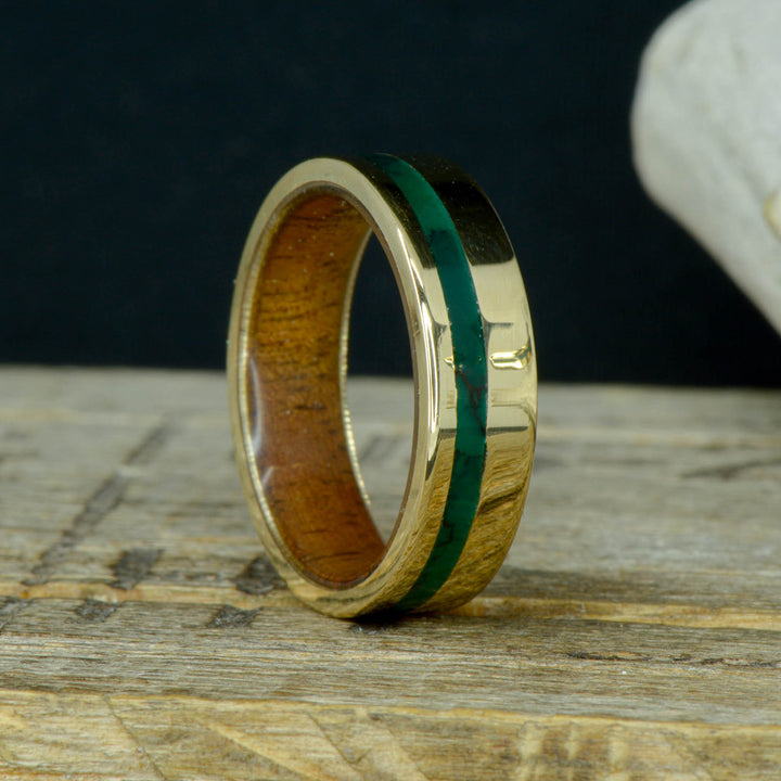 Yellow Gold, Imperial Jade, & Koa Sleeve