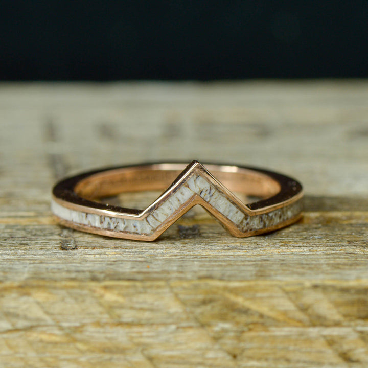 Gold or Silver Antler V-Ring