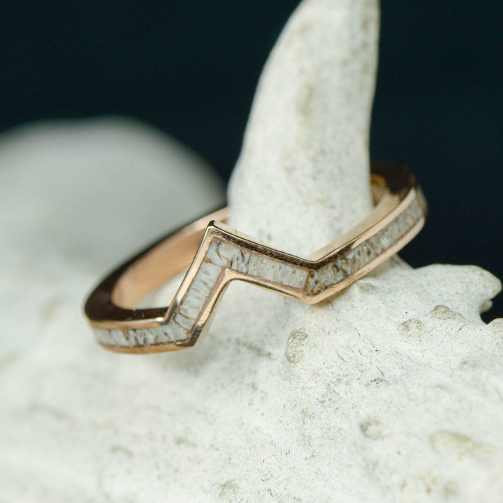 Gold or Silver Antler V-Ring