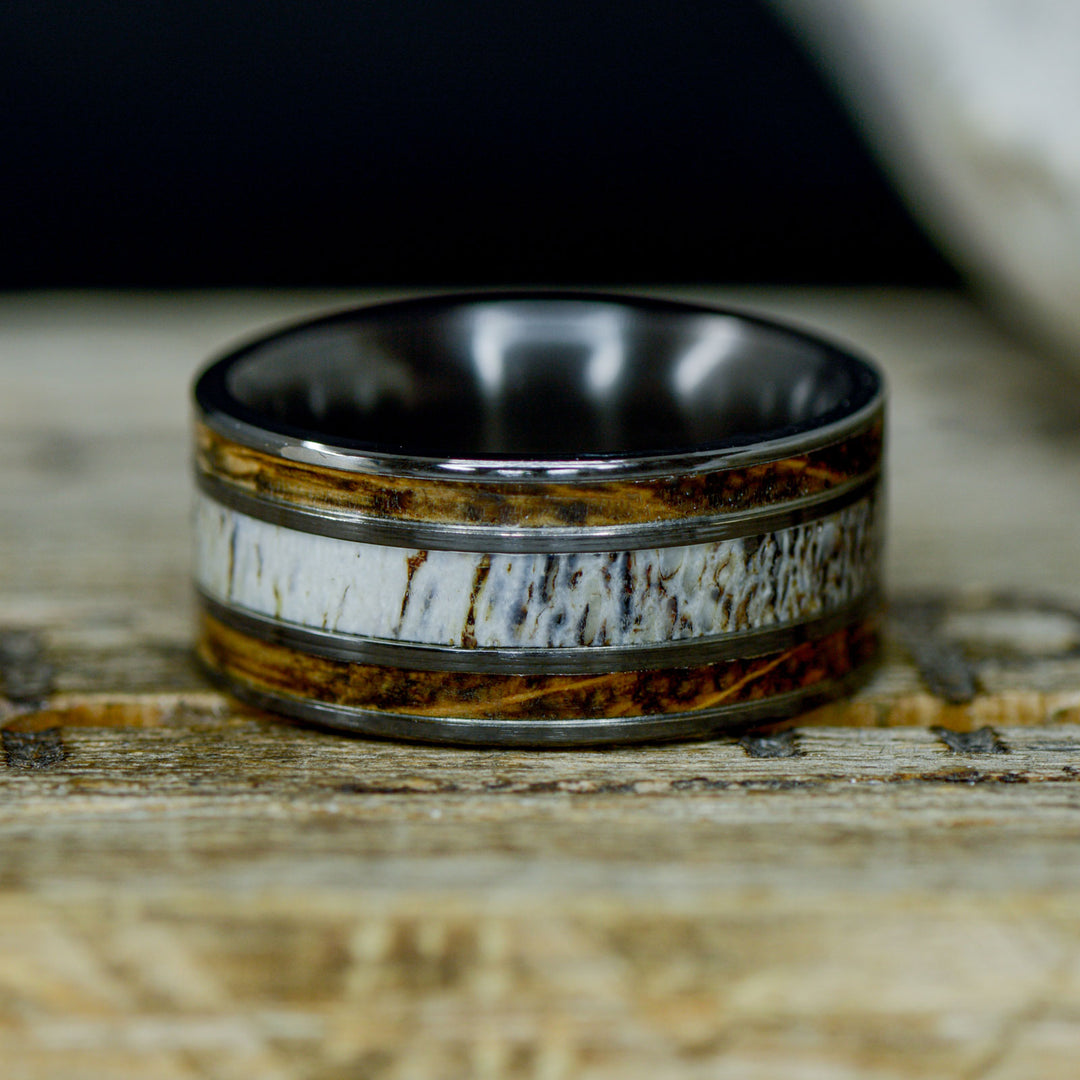 Black Zirconium, Whiskey Barrel Wood, & Antler