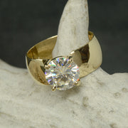Wide Moissanite Solitaire