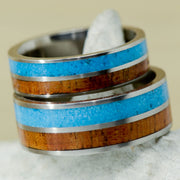 Koa Wood, Turquoise Inlays