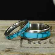 Turquoise Channel Rings