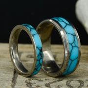 Turquoise Channel Rings