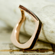 Gold or Silver Blackwood Euroshank V-Ring