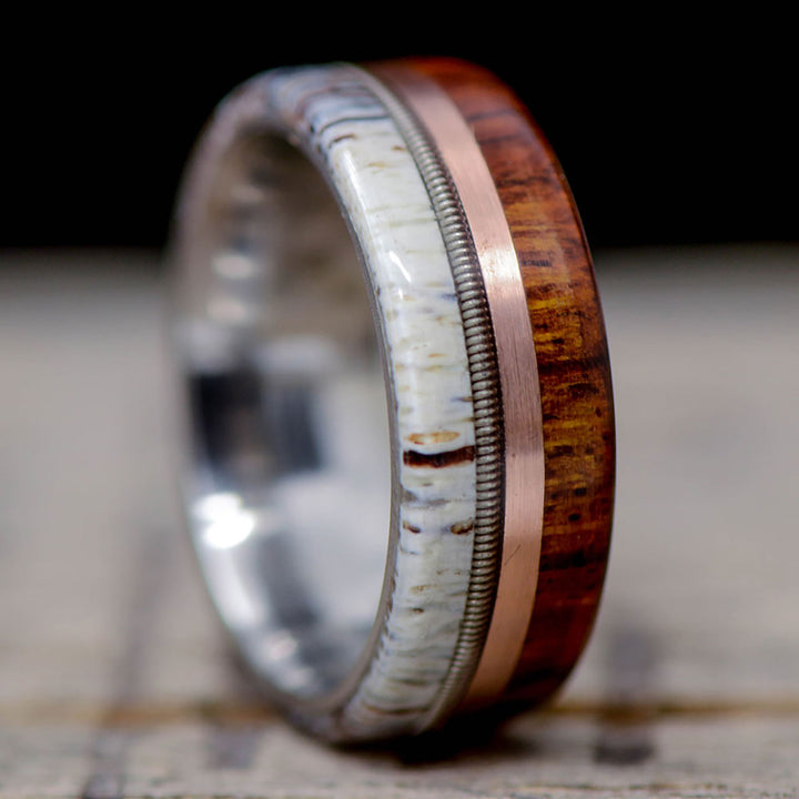 Ironwood, Rose Gold, Guitar String, Antler