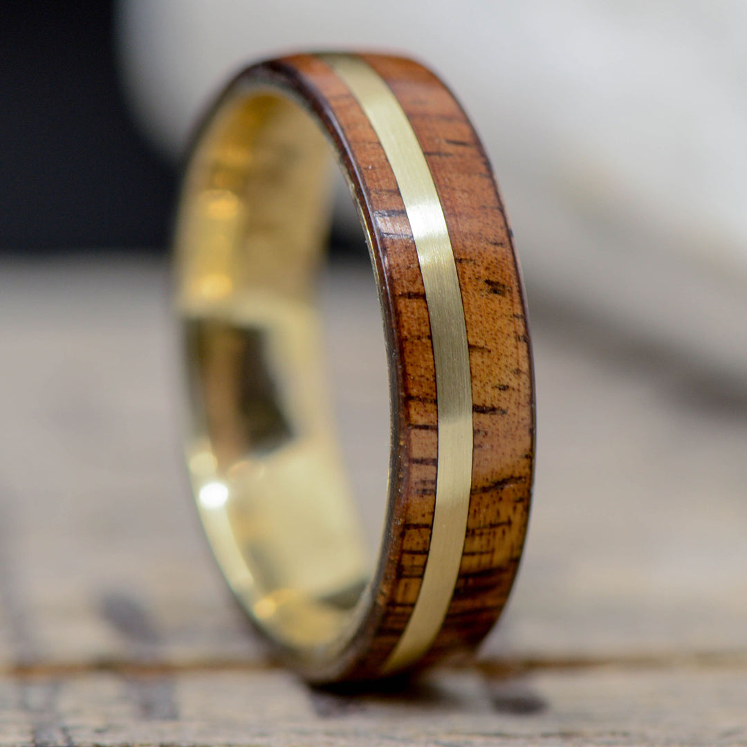 Gold with Koa Wood Inlays