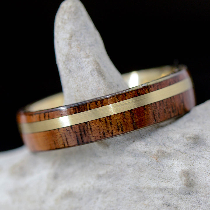 Gold with Koa Wood Inlays