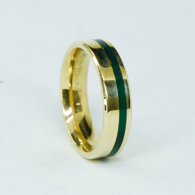 SALE RING -  Yellow Gold & Imperial Jade - Size 9.5