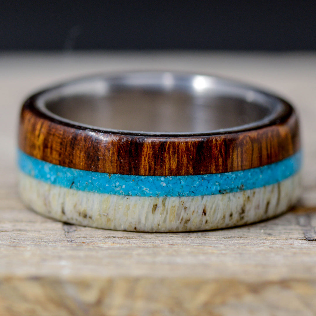 Ironwood, Turquoise, Antler