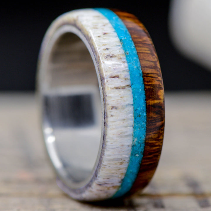 Ironwood, Turquoise, Antler