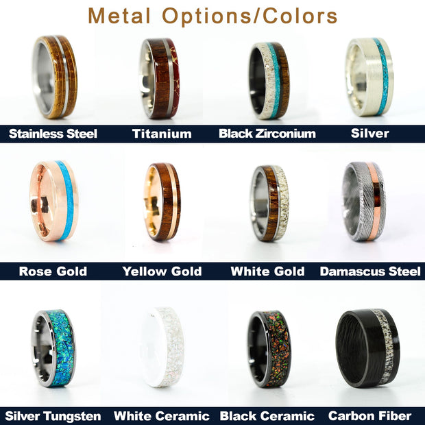Gold or Silver White Opal V-Ring