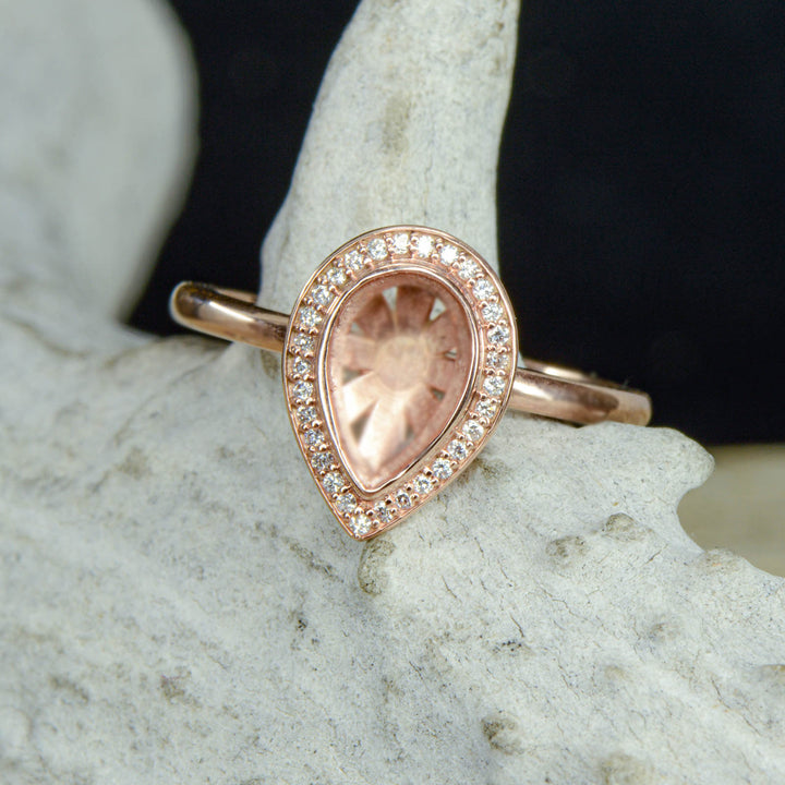 Pear Halo Ring - ***CHOOSE YOUR STONE***