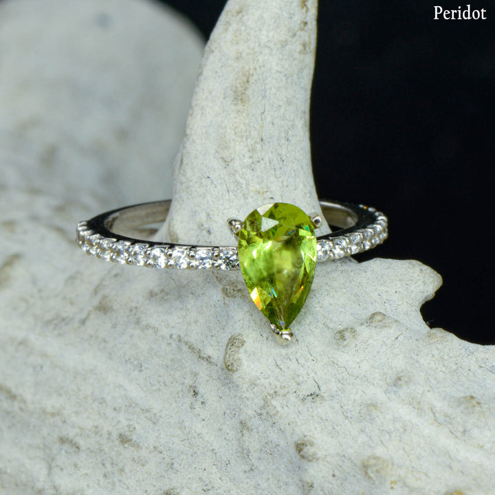 Pear Solitaire Ring - ***CHOOSE YOUR STONE***