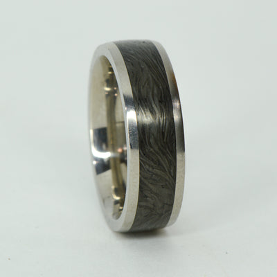 SALE RING -  Titanium, Forged Carbon Fiber - Size 12.75