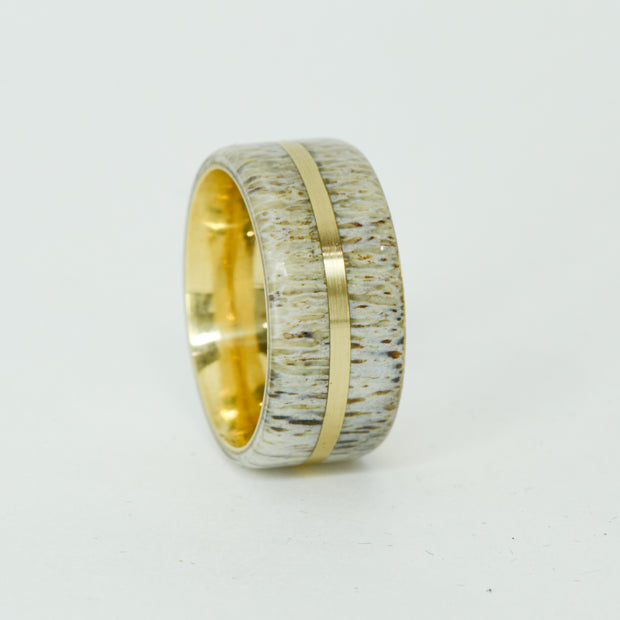 SALE RING -  Yellow Gold, Antler - Size 8